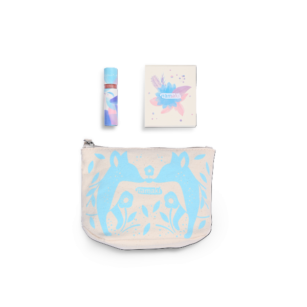 Trousse scintillante renard bleue - 1