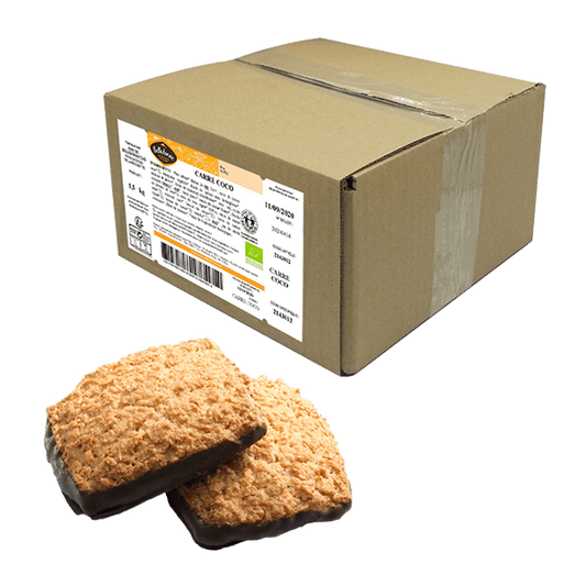 Belledonne -- Biscuit carré coco bio - vrac 1,5 kg (env. 33 biscuits)