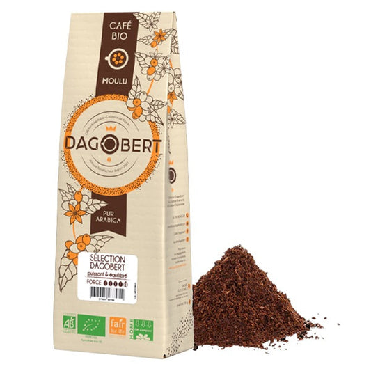 Les Cafés Dagobert -- Mélange sélection 100% arabica bio fairtrade - moulu - 1 Kg
